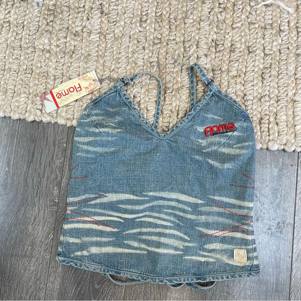 Denim Tank Top in Washed Blue